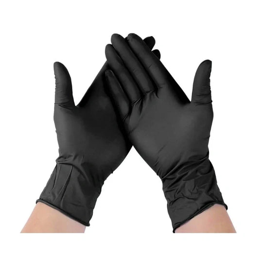 9” Black Nitrile Disposable Gloves MEDIUM Size, Powder-Free, 100/Box for Food Handling, Cleaning & Commercial Use