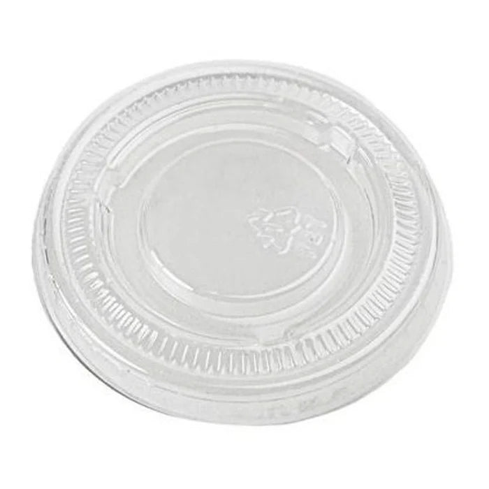 Bulk Clear Plastic Lids for 2 Oz Sauce Cups with Dips & Dressings Use | Restaurant & Catering Supplies | 2500/Case