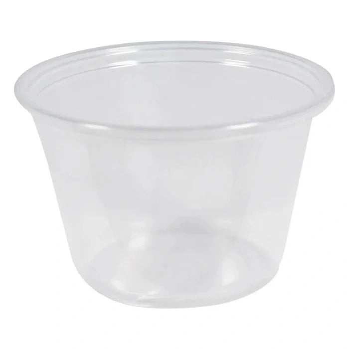 4 Oz Clear Plastic Portion Cups Round Disposable Portion Cups for Dips, Dressings & Condiments for Food Service, Events and Takeaway Use (2500/Case)