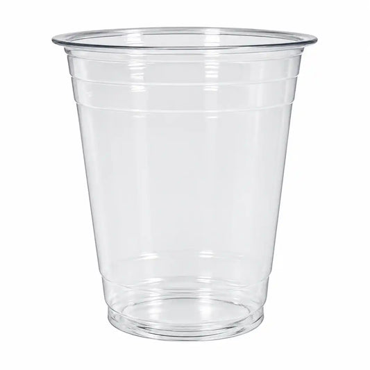 (98mm) 12 Oz Clear PET Cups for Cold Beverages, Juice, Smoothies, Slush with Crystal Clear Design for Café (1000/Case)