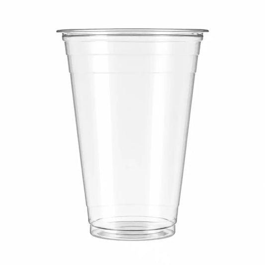 20 Oz Clear PET Plastic Cups (98mm) for Cold Beverages, Smoothies, Juice & Iced Drinks (1000/Case)