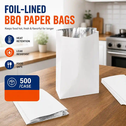 Foil-lined BBQ paper bags