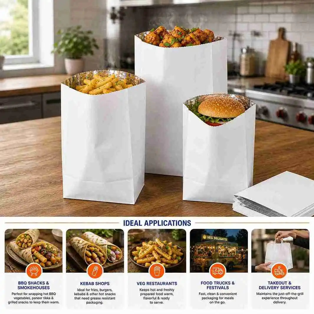 BBQ grease-resistant foil paper bags