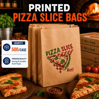 Printed Pizza Slice Bag