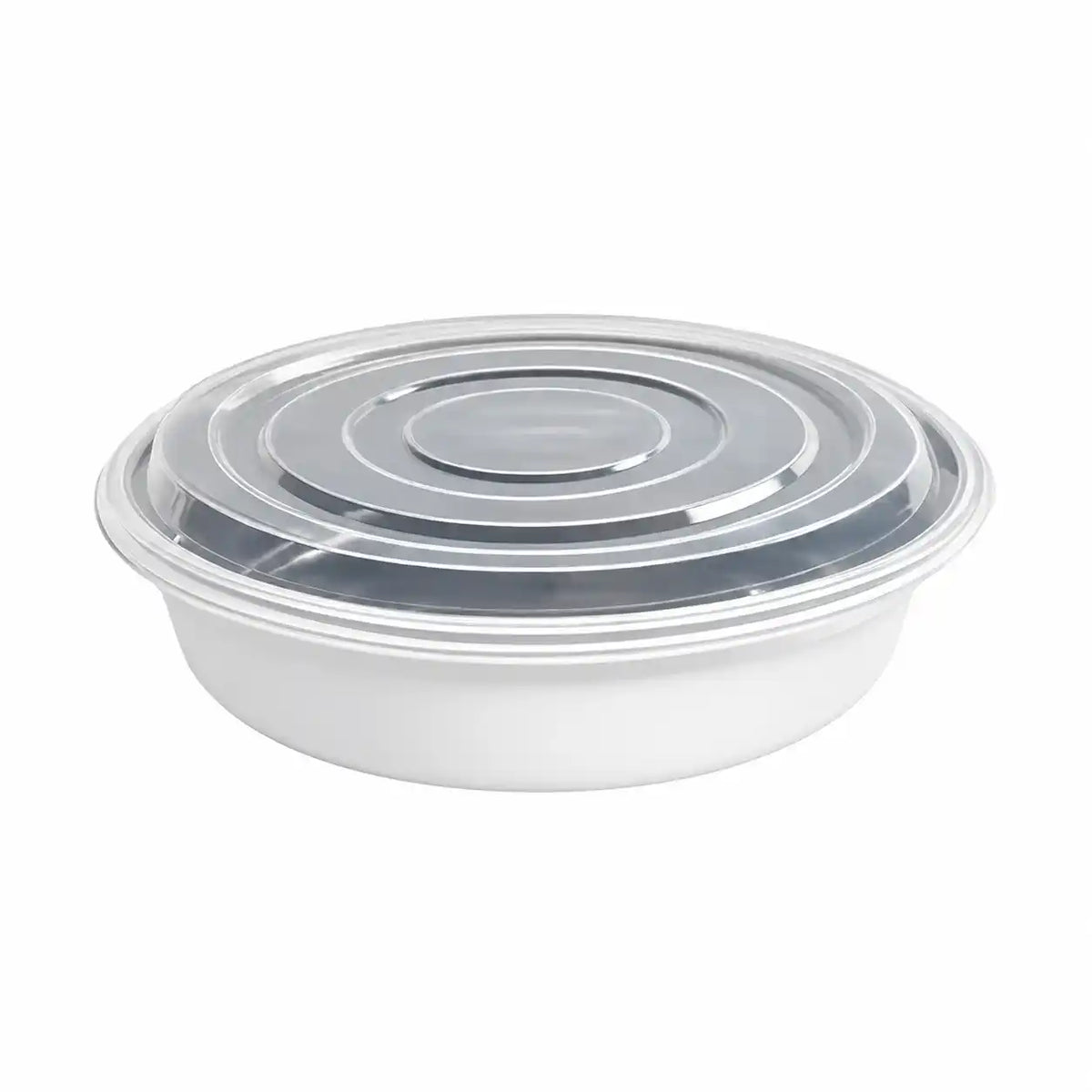black plastic takeaway container with transparent