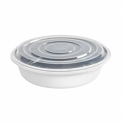black plastic takeaway container with transparent