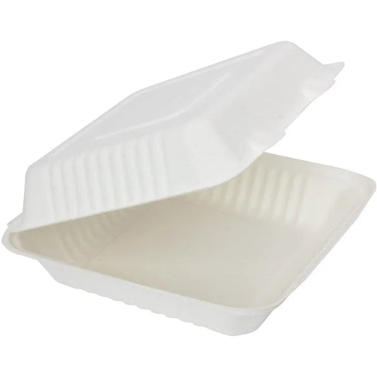 H901 9 X 9 MFPP Hinged Container White