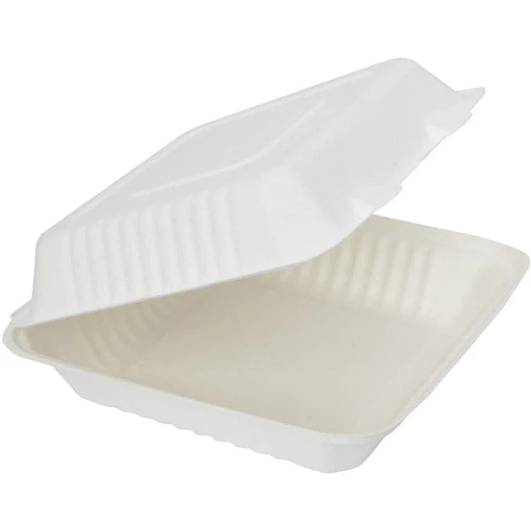 H901 9 X 9 MFPP Hinged Container White