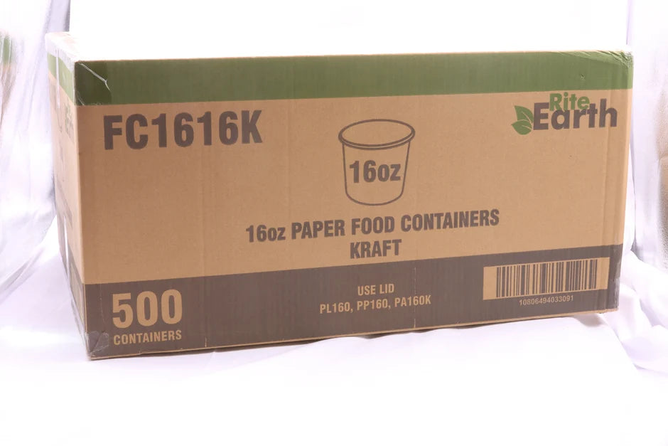 FC1616K 16oz Paper Food Cont. Kraft