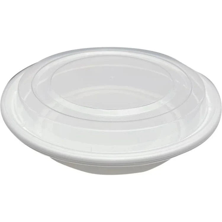 6" Round PP Cont Combo White 16oz