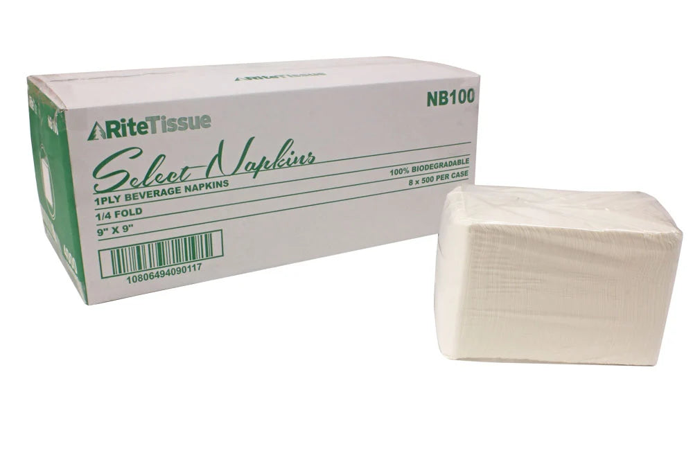 NB100 RiteTissue 1ply Beverage Napkins