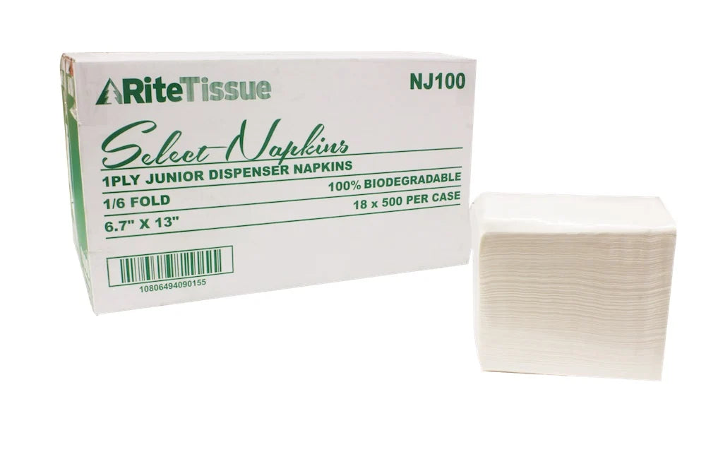 NJ100 RiteTissue JDN Junior Disp Napkin