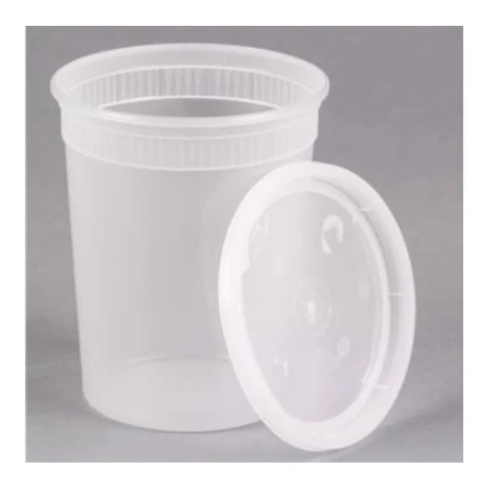 round clear tall plastic food container