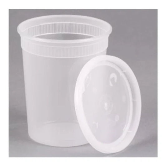 round clear tall plastic food container