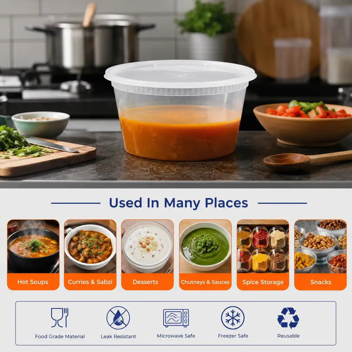 Round Plastic Deli Container