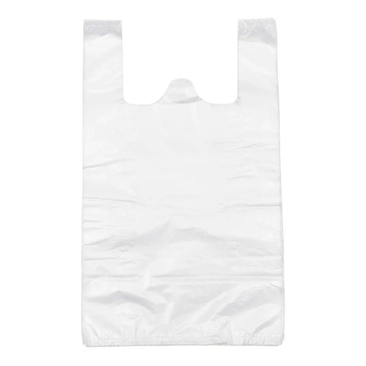 White Plastic T-Shirt Carry Bag Size S3