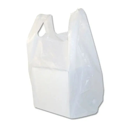 White Plastic T-Shirt Carry Bag Size S5