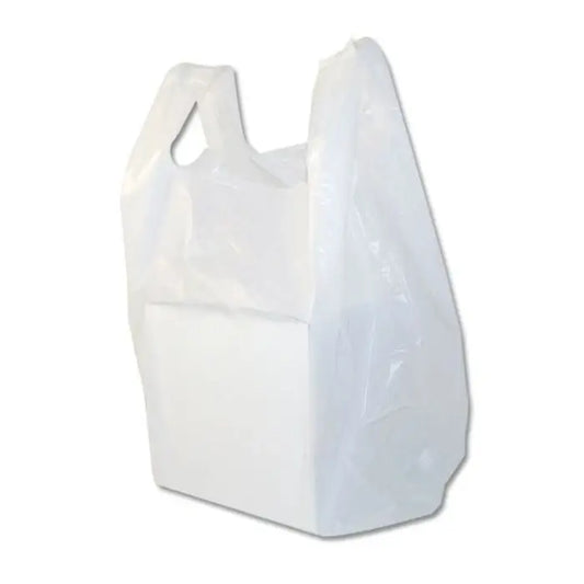 White Plastic T-Shirt Carry Bag Size S5