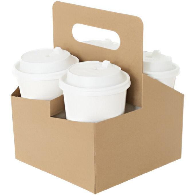 29501 Kraft 2 Cup Drink Carrier 8-32oz