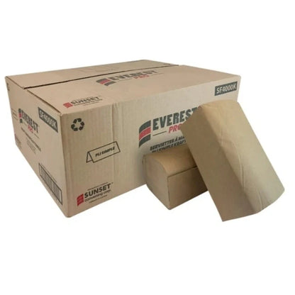 Single fold kraft paper towel