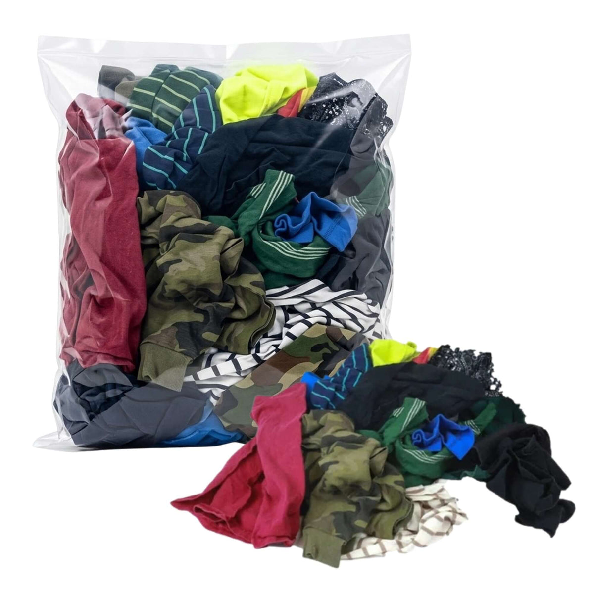 Wiping Colored Cotton Cloth Bag, Durable Reusable Absorbent Cleaning Rags for Industrial & Commercial
