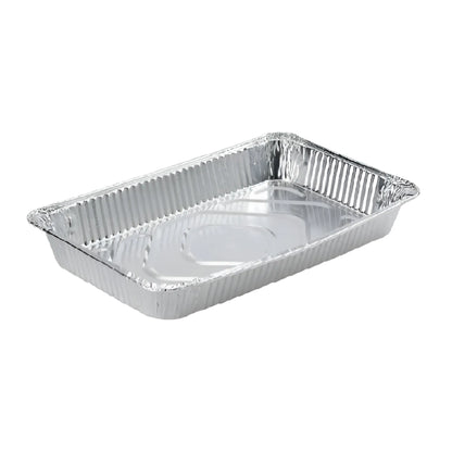 Full Size Deep Aluminum Foil Pans, Rectangular Disposable Catering & Serving Trays, 50/Case