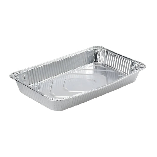 Full Size Deep Aluminum Foil Pans, Rectangular Disposable Catering & Serving Trays, 50/Case