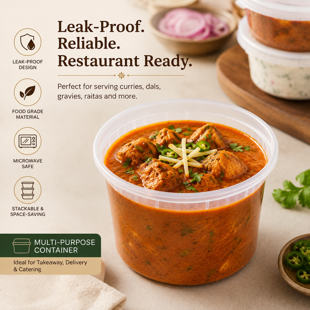 24oz Heavy Duty Deli Container Combo, 200/cs - DI24C